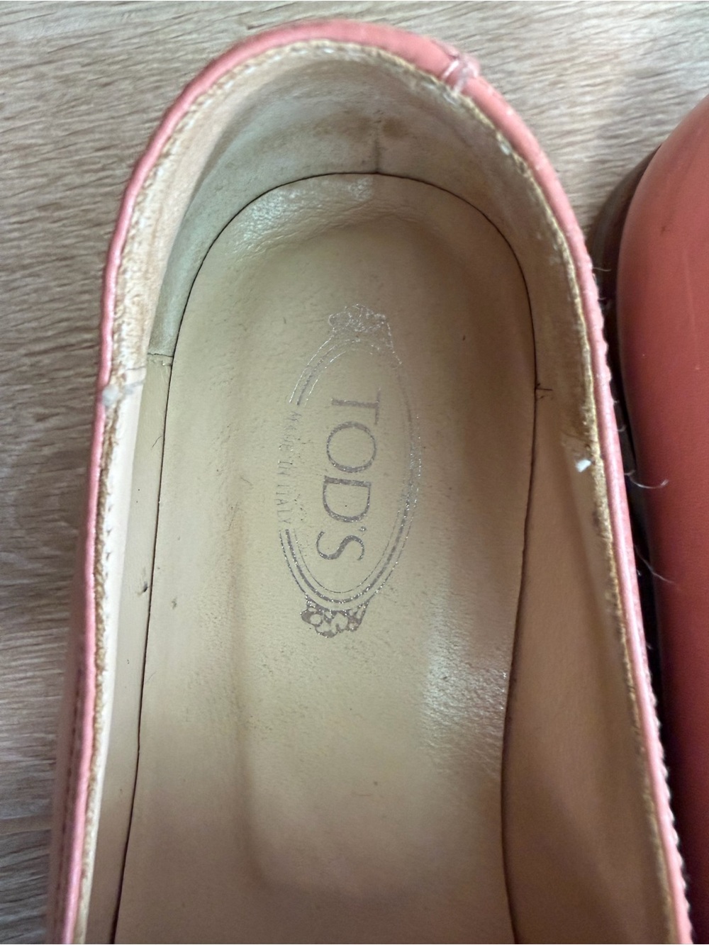 Tod’s Pink Leather Tassel Loafers Size 38 Made in Italy Luxury Flats - Picture 5 of 14